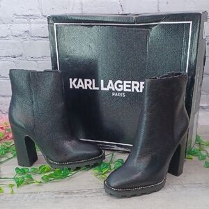 Karl Lagerfeld Peppy Leather Bootie NIB